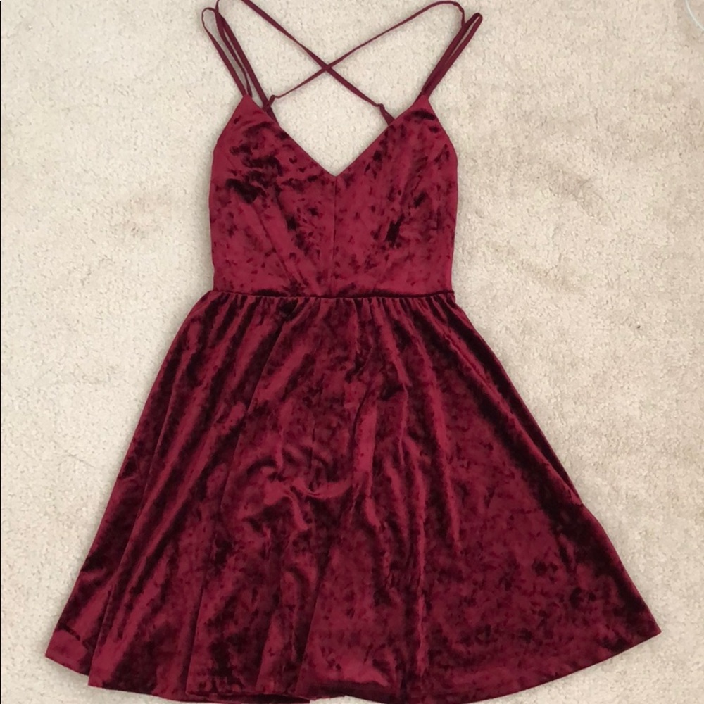 Forever 21 Red Velvet Dress